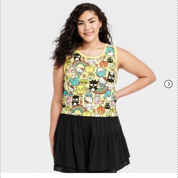Hello Kitty Tops - Hello Kitty crop tank top